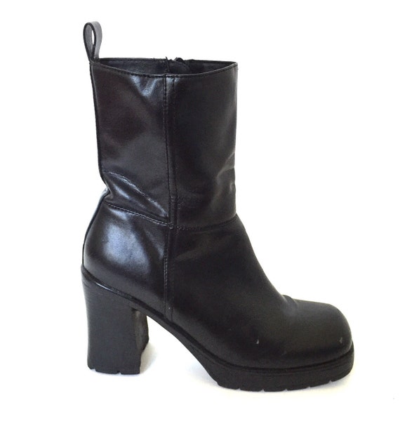 90's platform chunky ankle boots