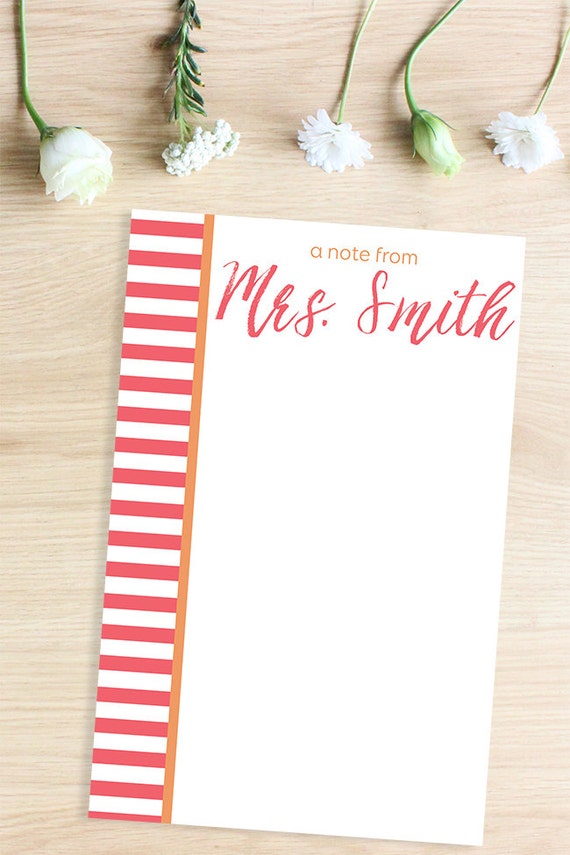 Gift Idea Custom Notepad Customized Gifts Bridal by RodeDigital