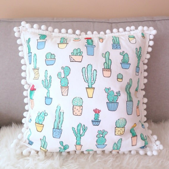 Items similar to Cactus Pillow, Decorative Pillow Cover ...