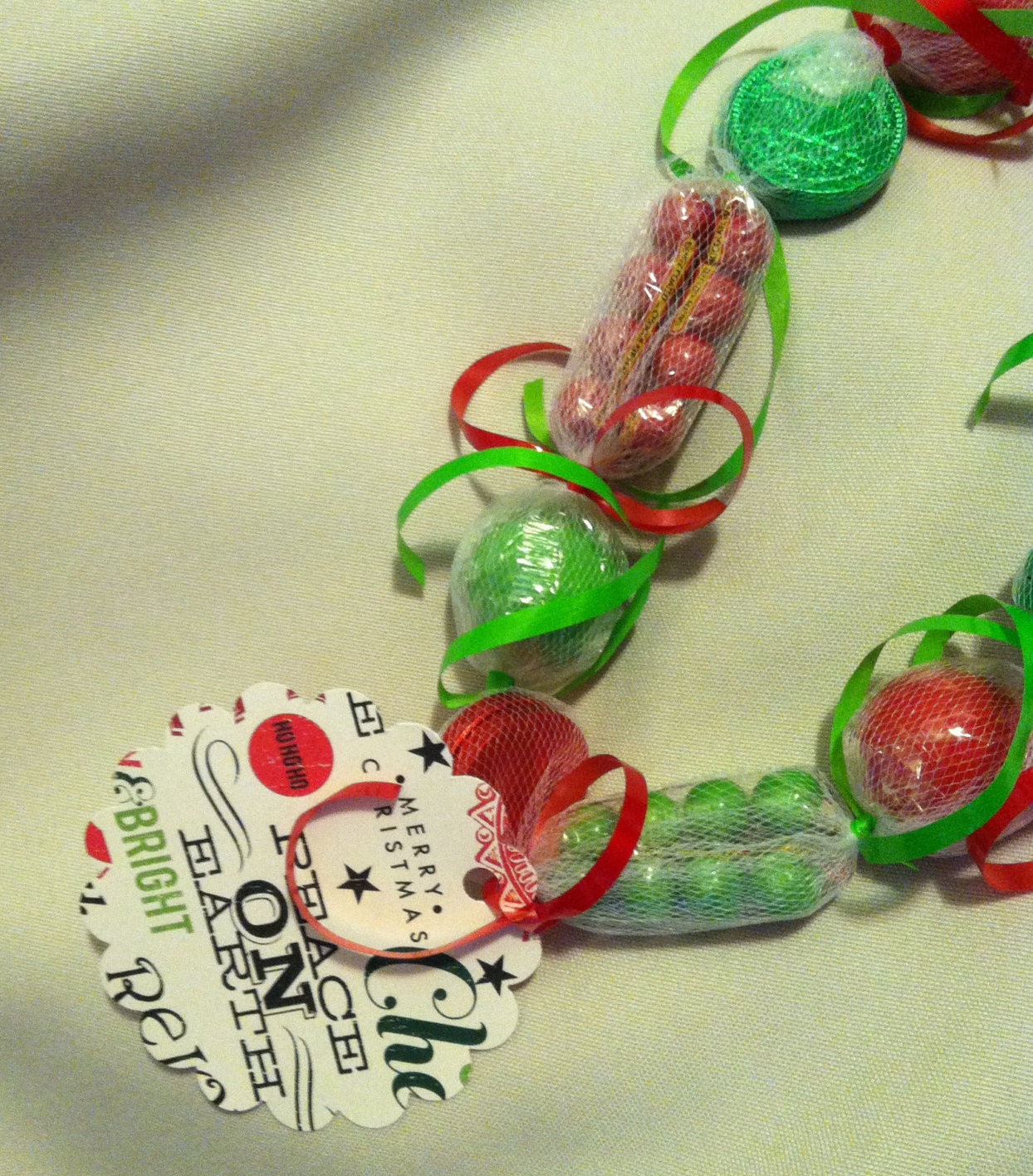 Christmas Candy Lei Necklace by BusyFabuCandyLei on Etsy