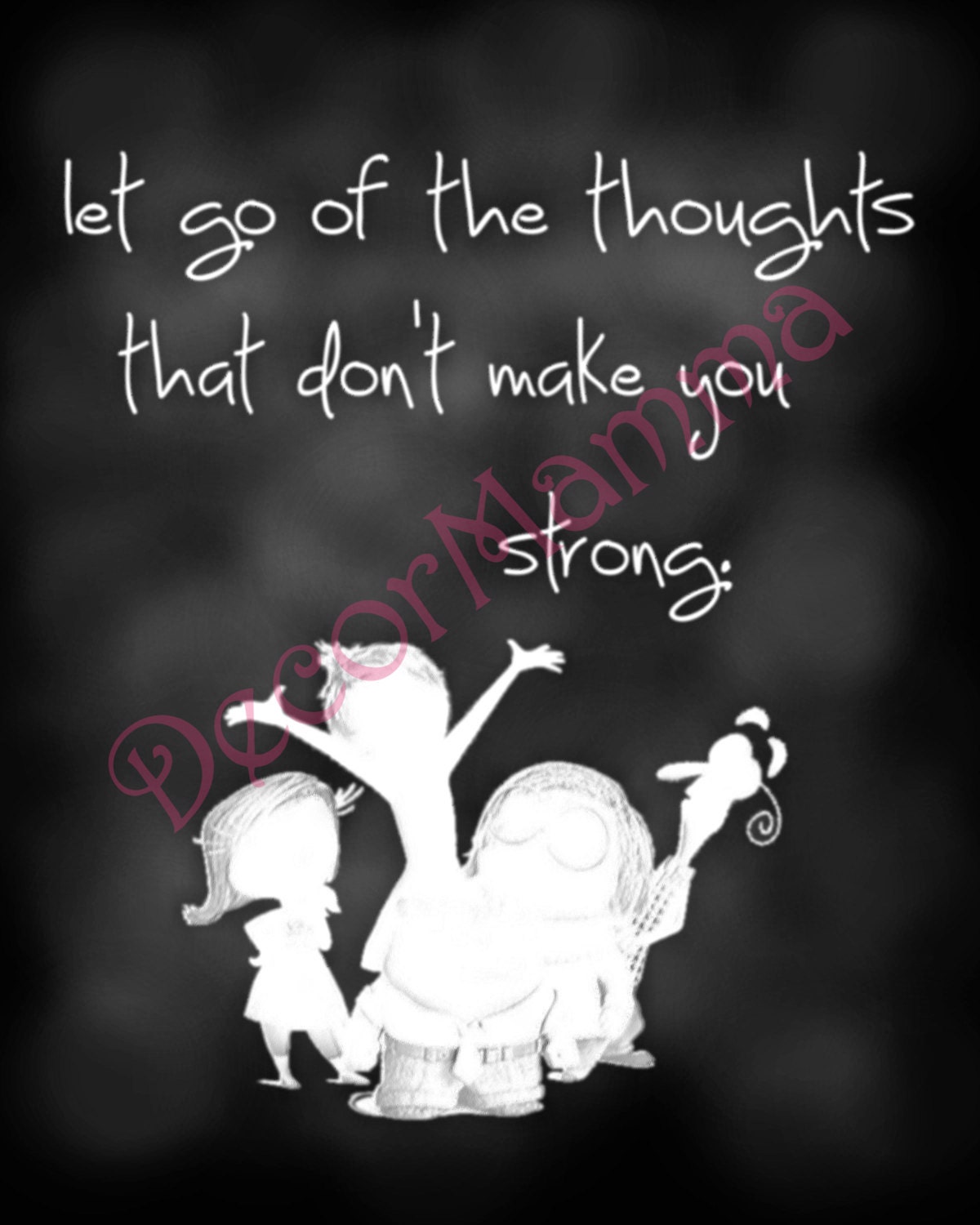 8x10 Disney Pixar's Inside Out Thoughts Wall Art by DecorMamma