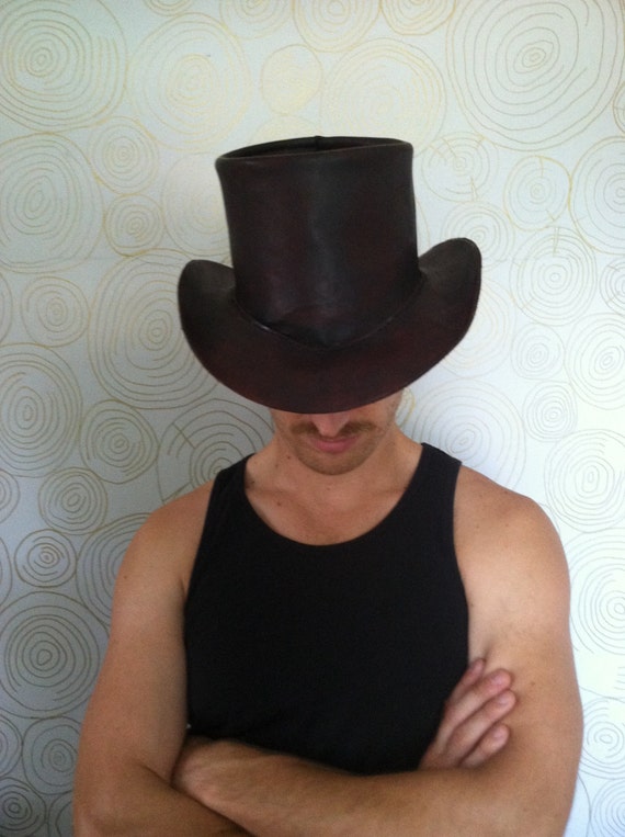 Custom Handmade Leather Top Hat