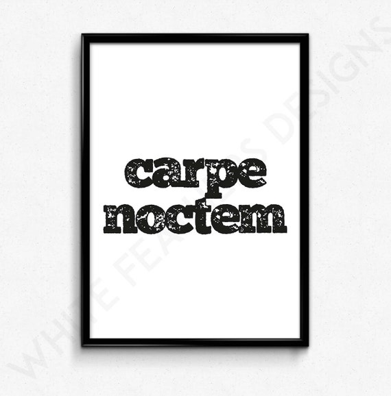 carpe noctem Carpe diem seize the night by WhiteFeathersDesigns