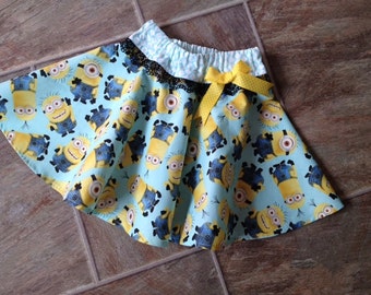 Minions, Minion Birthday, Minion Skirt, Minion Birthday Outfit, Despicable Me 3, Baby Minion Outfit, Girl Minion Outfit, Handmade