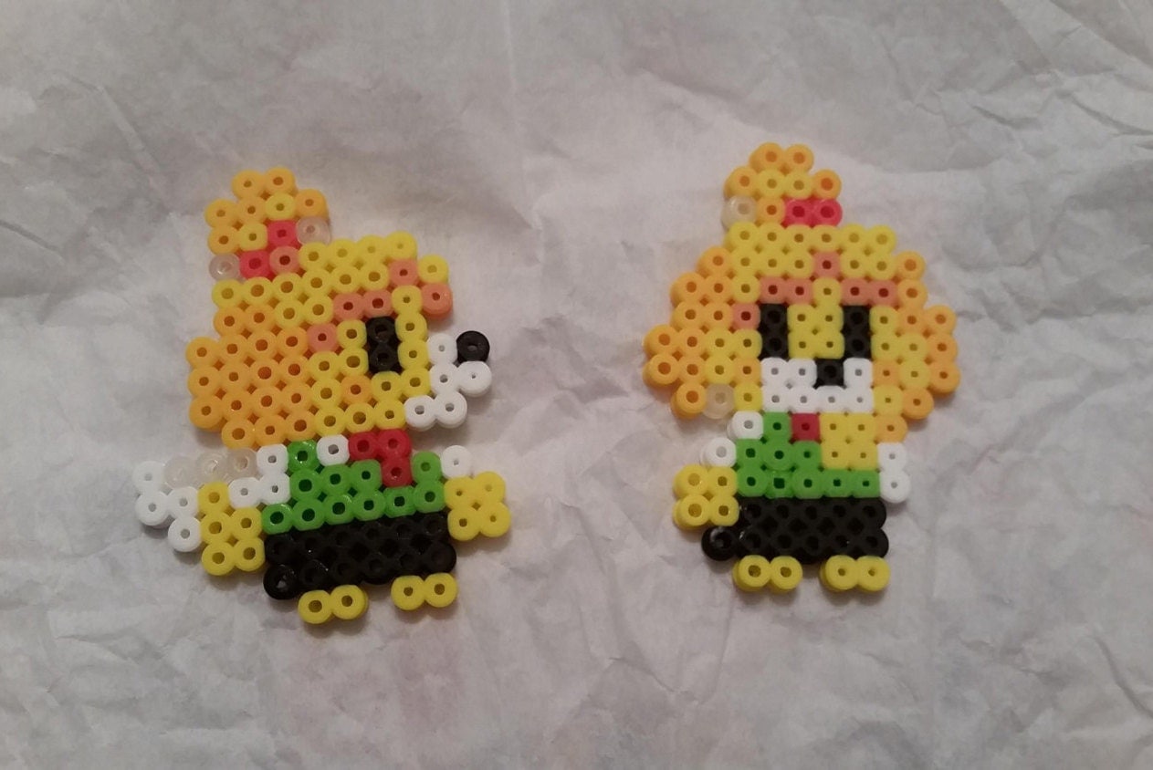 Isabelle Animal Crossing Perler Bead Sprite Art Hama Beads