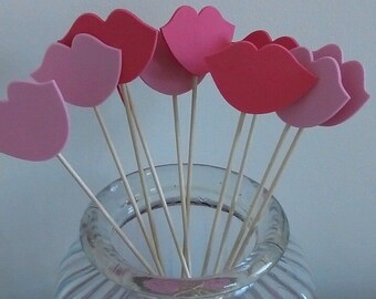 Photo Booth Props -12 X Lips