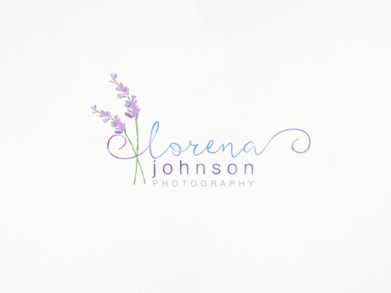 Premade Logo Lavender Logo Signature Logo Handwritten Logo