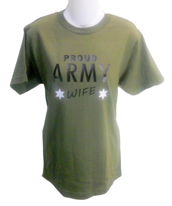 Army Wife TShirt Green by QteeDesignsPlus on Etsy