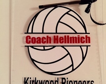 Volleyball Coach gift personalized volleyball Clipboard with Name, also Dance, Soccer/Any sport, custom clear or storage clipboard case