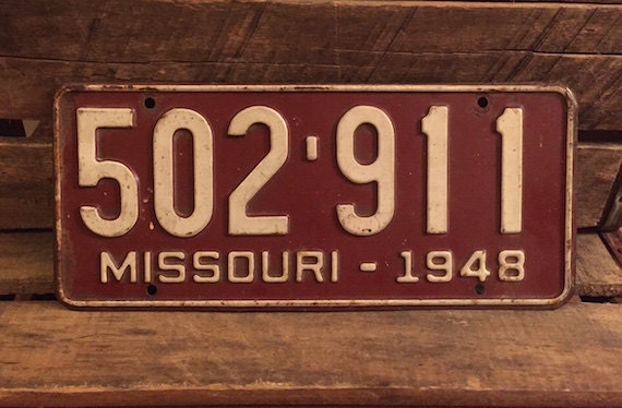 Vintage 1948 Missouri License Plate