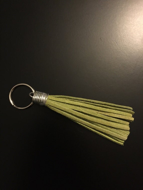 Leather Fringe Keychain by FreeTheB on Etsy