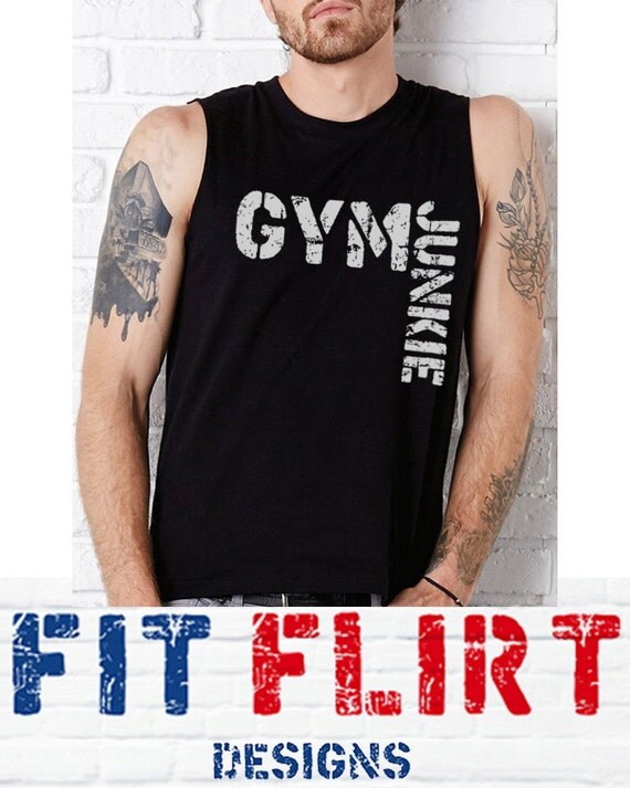 GYM JUNKIE Muscle Tee Workout Tshirts For Men