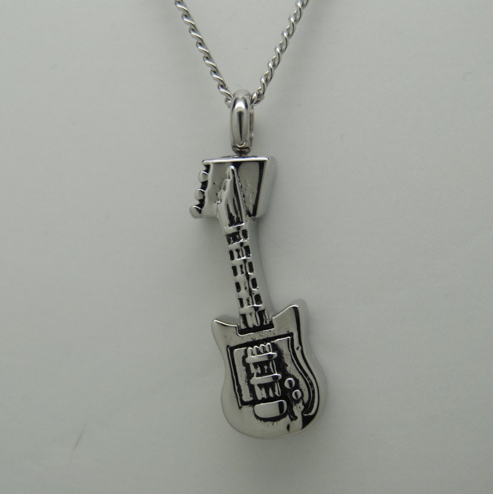 Guitar Cremation Jewelry Music Guitar Urn Necklace For Person