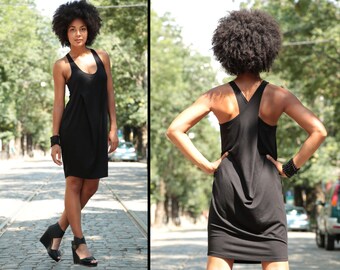 Loose Dress, Black Dress, Minimalist Dress, Black Tunic, Womens Tunic, Plus Size Dress, Tunic Dress, Black Mini Dress, Bodycon Dress