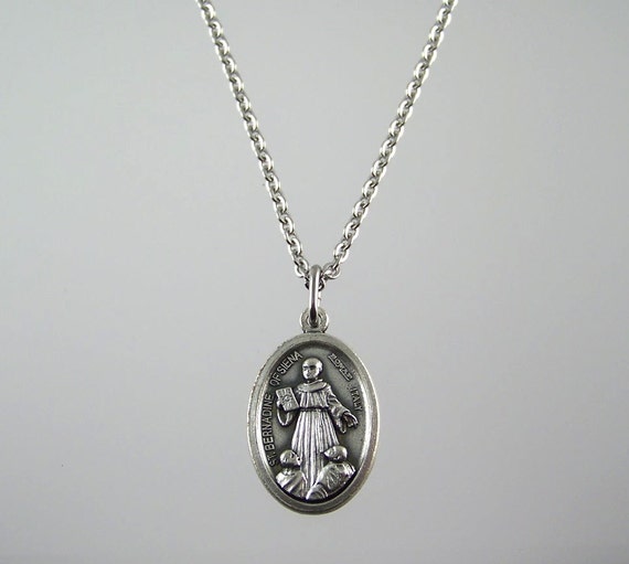 Saint Bernadine of Siena Medal Necklace