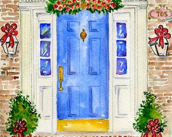 Home Portrait ~Custom Home Painting ~Watercolor ~ Illustration 8x10 Perfect Gift for the Holiday