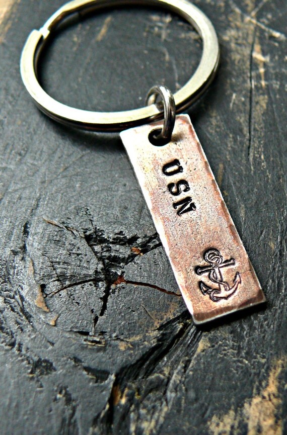 usn Copper Keychain United States Navy by yourcharmedlife on Etsy