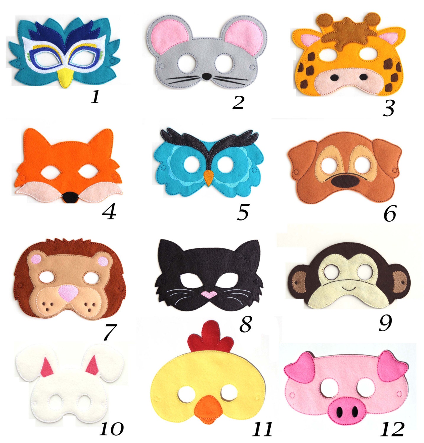 Pick Any Kids Mask Kids Mask Felt Mask Kids Face Mask