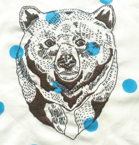 Bear embroidery pattern pdf hand embroidery by jennyblairart Bear embroidery pattern pdf hand embroidery by jennyblairart
