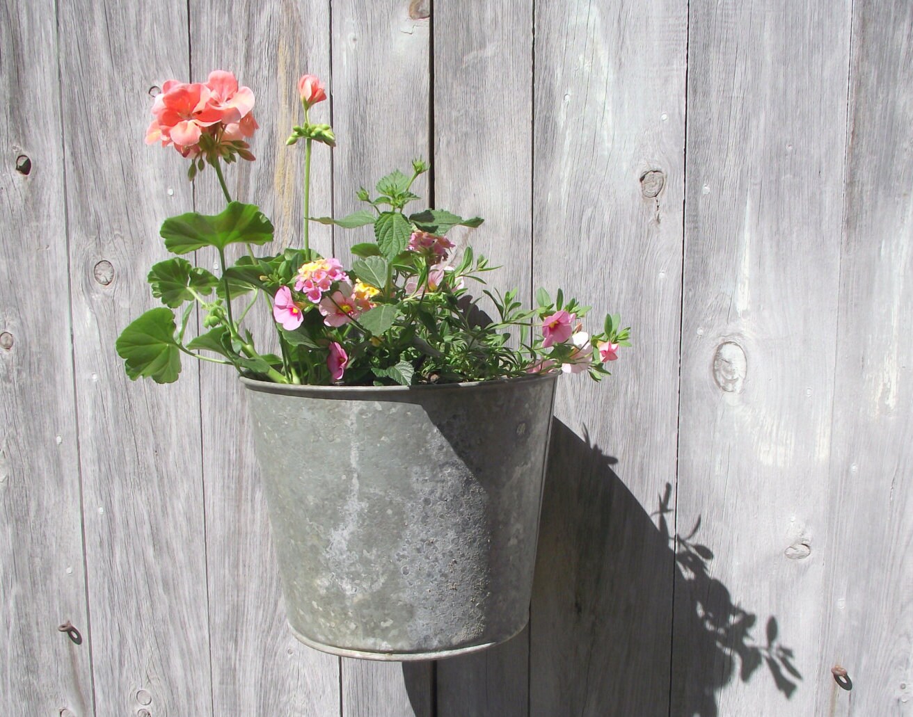 Vintage Sap Buckets Set of 2 Industrial Galvanized Container