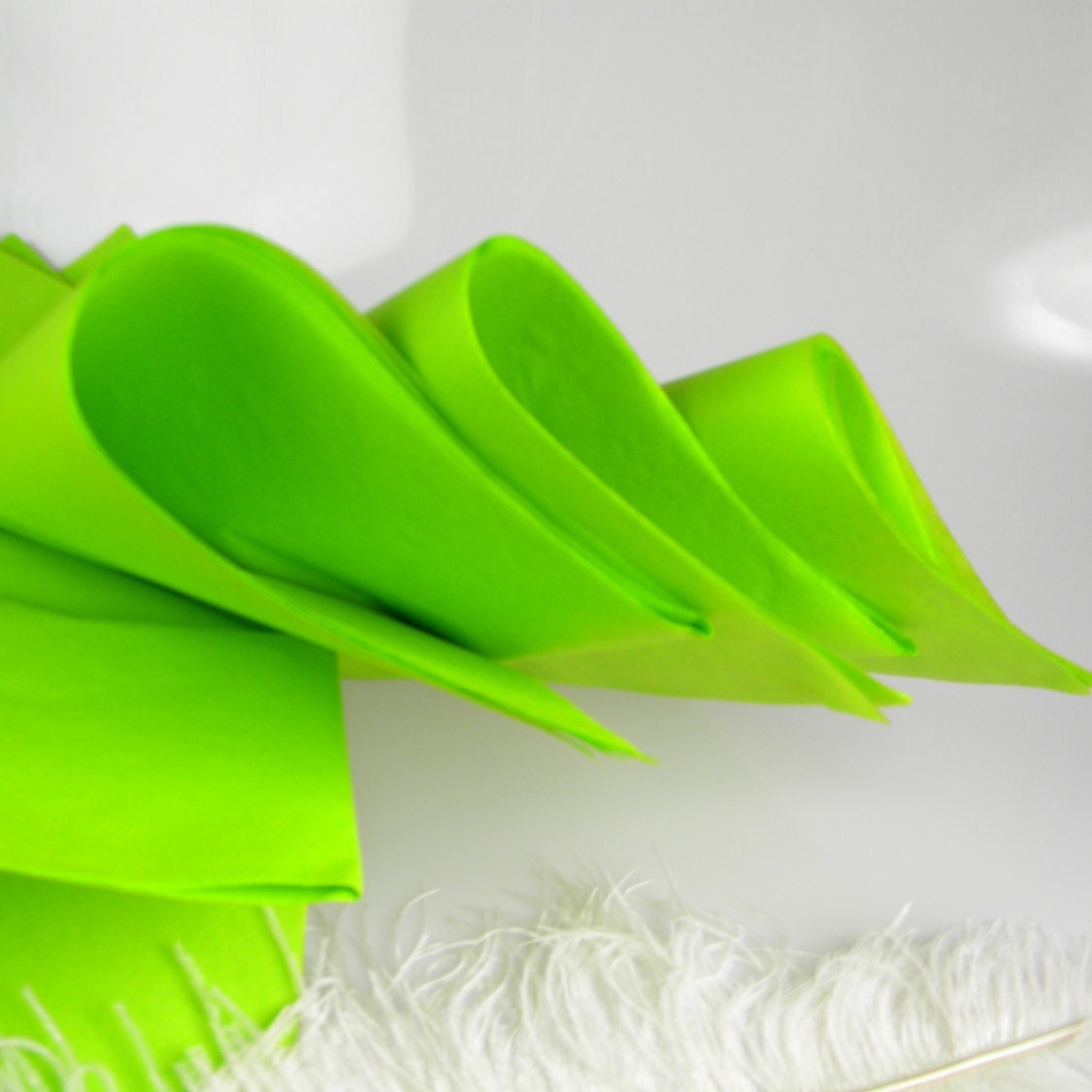 Lime Green Tissue Paper BRIGHT Tissue Sheets Gift Wrap