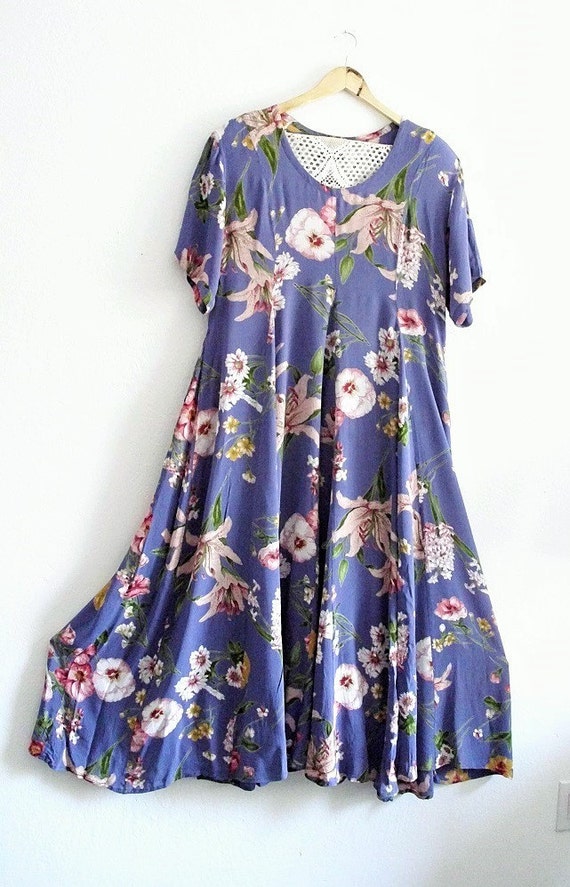 Romantic Bohemian Floral Maxi Dress Plus Size