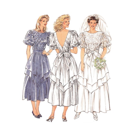 Sale 1980s Wedding  Dress  Pattern  Bust 31 39 Burda  6707