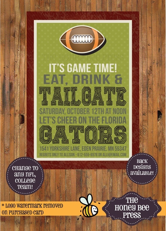 Tailgate Invitation Football Birthday Party Invitation