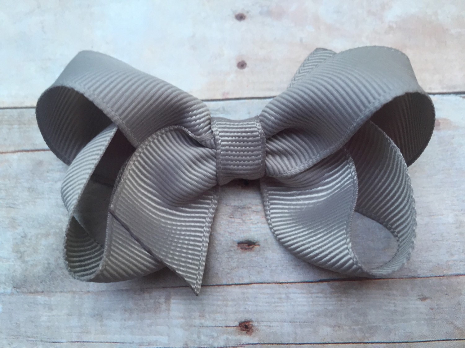 3 inch Gray hair bow grey hair bow silver hair bow boutique