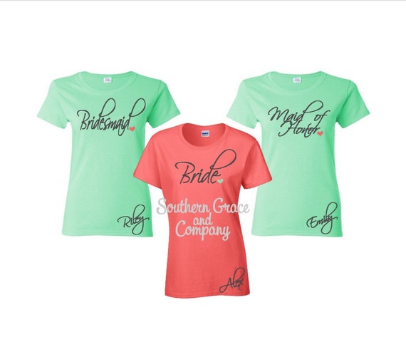 etsy bridesmaid shirts