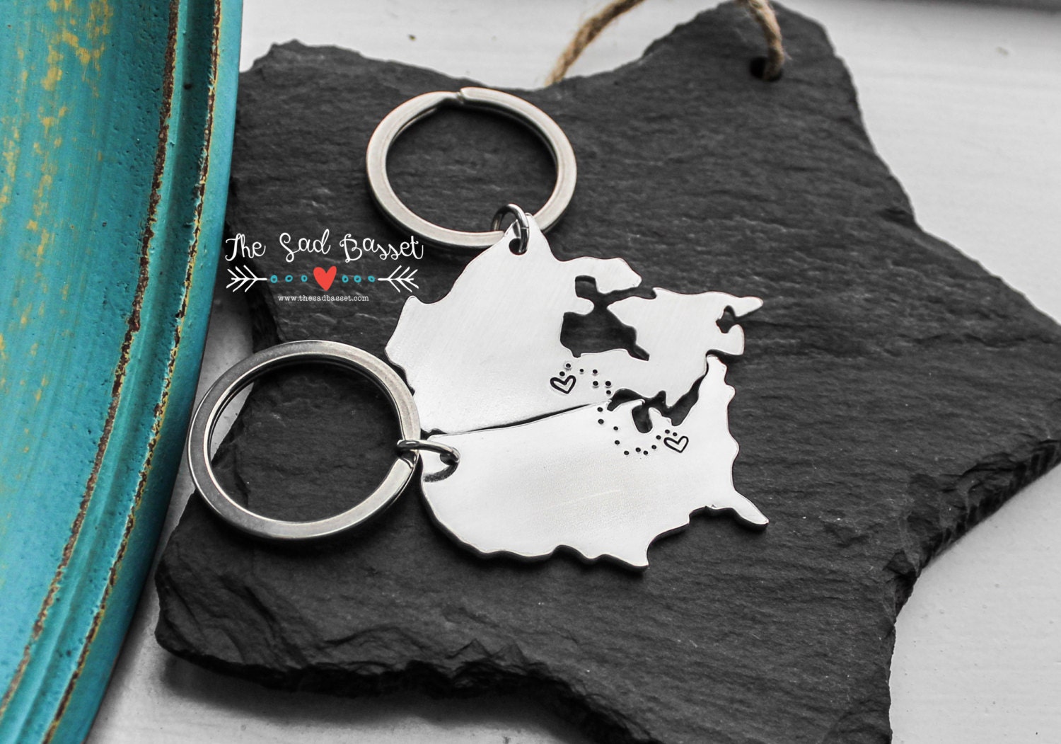 Long Distance Love Keychain Set You Pick The Countries