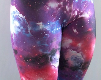 Galaxy Leggings, Printed Leggings, Yoga Pants, Running Pants