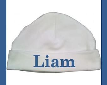 Personalized Newborn Baby Hat with name or words of your choice - newborn cap - newborn take home outfit - newborn photo prop -new baby gift