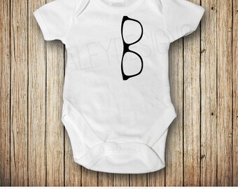 Hipster Baby Glasses Bodysuit, Nerd Baby Clothes, Baby Boy Baby Girl Outfit
