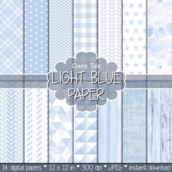 Light blue digital paper Light blue scrapbooking paper Light