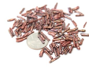 Freshwater Biwa Stick Pearls Branch Stick Pearls in Copper Color 10-18mm 24pcs