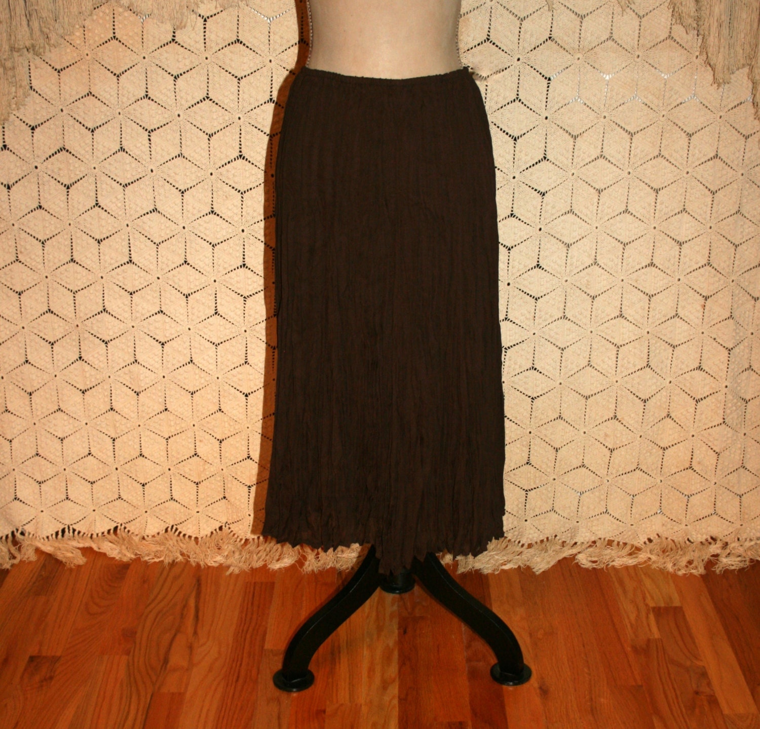 Brown Crinkle Skirt 98