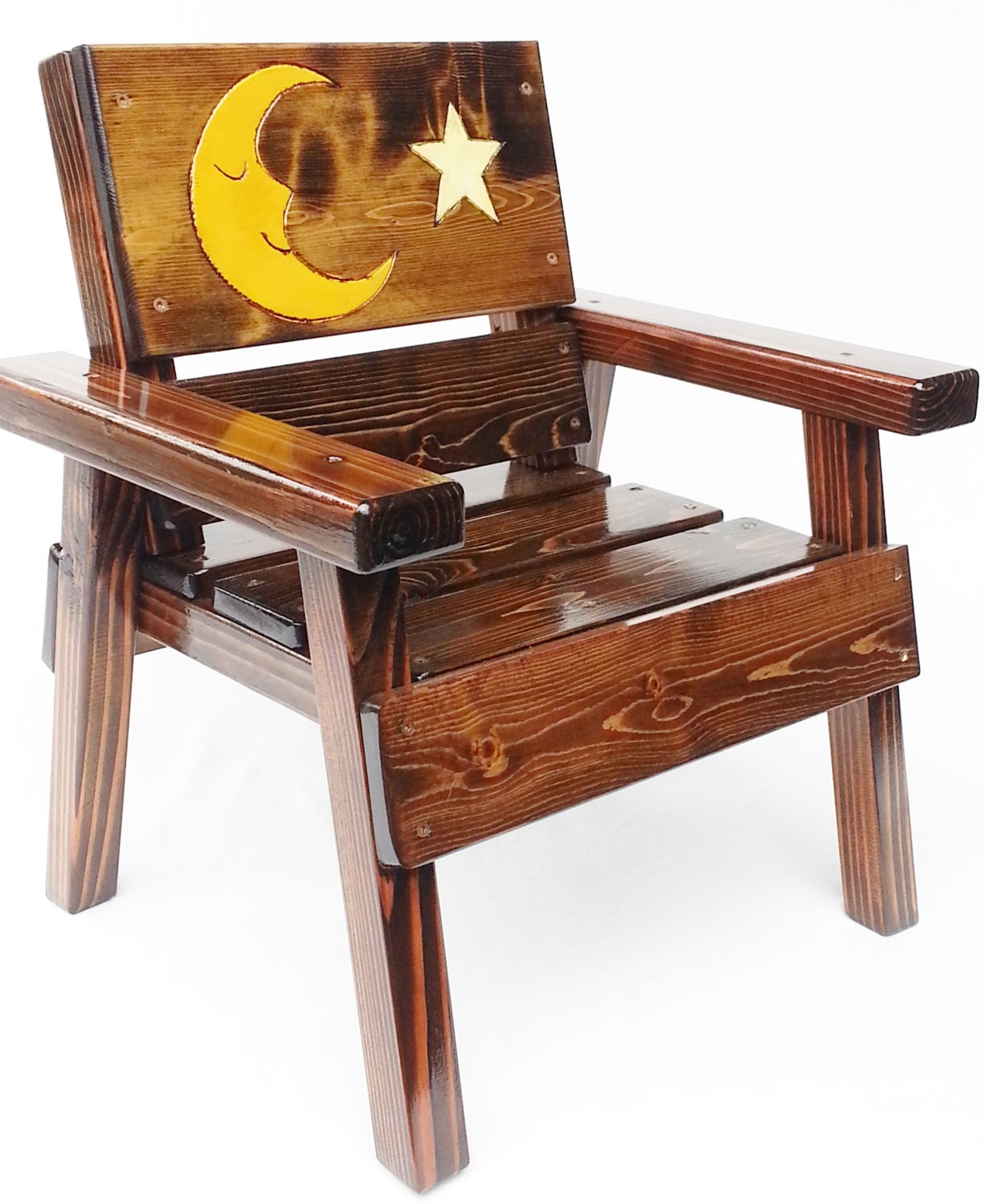 Childrens Country Wood Outdoor Chair Kids/Toddler Whimsical