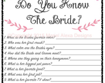 Bridal Shower Game What's in Your Purse Bag Search Fun