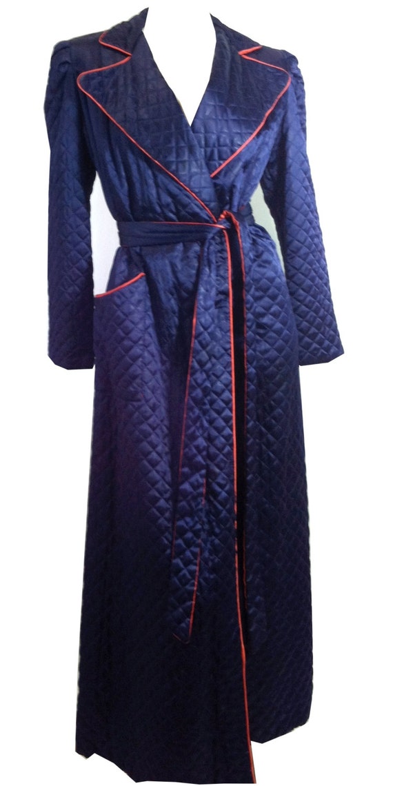 quilted silk robe