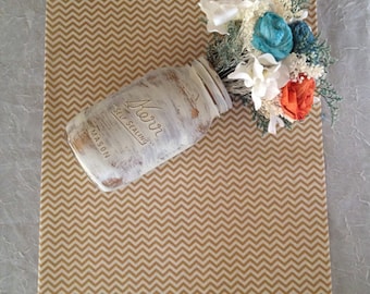 Gold table runners, fabric, gold Metallic, gold and cream chevron cotton , mini chevron, table runners, all occasion, Product ID# 2014-37