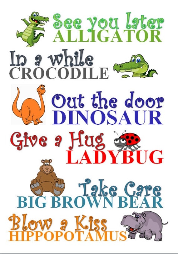 See You Later Alligator Poem Free Printable Printable Templates