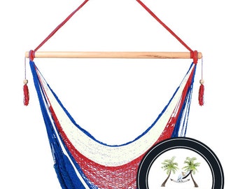 Freedom Hammock Chair - 100% Hand Woven - Perfect for fathers day or July 4th!