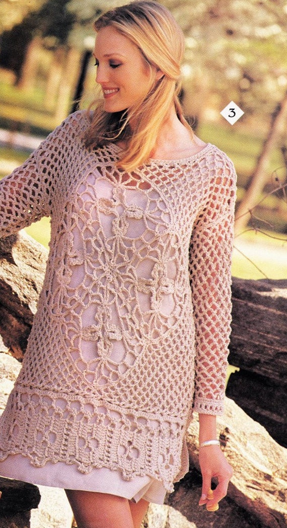 top pattern ladies crochet Crochet Dress  Coverup PDF Top Motif Women's Ladies Pattern, Pattern