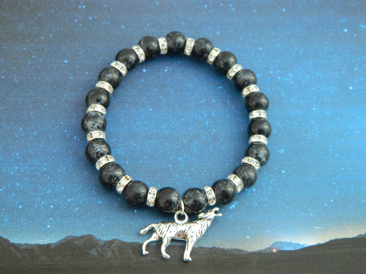 Wolf Bracelet Wolf Charm Bracelet Wolf Gift Werewolf