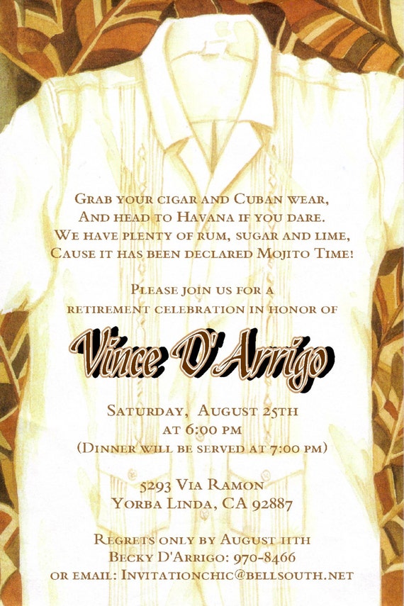 Cuban Themed Invitations 7