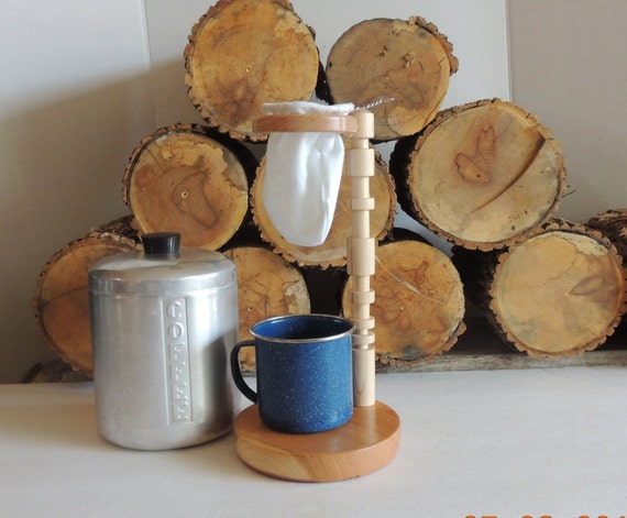 Handmade Maple Wood Pour Over Coffee Maker by PuraVidaTurnings