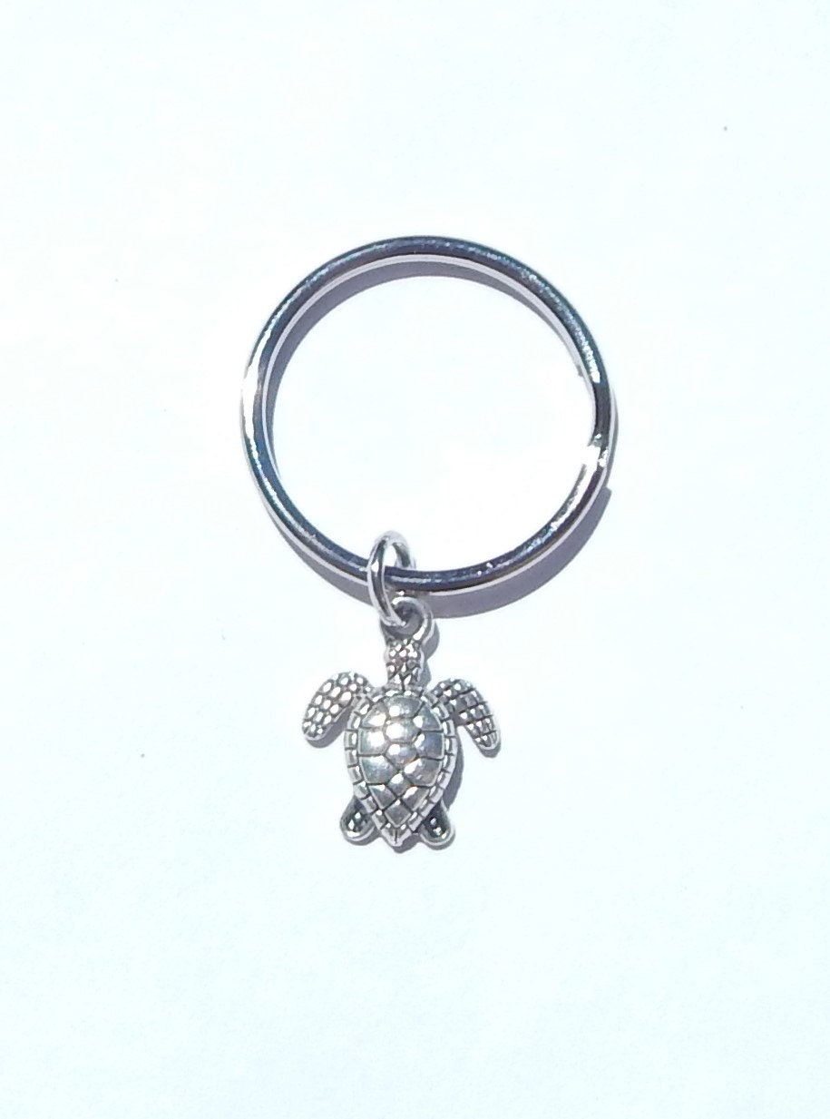 Turtle Keychain Sea Turtle Keychain Beach Keychain Animal