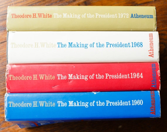 4 Political Books - The Making of the President: 1960, 1964, 1968, 1972 - Theodore H. White - American Politics - USA Presidency