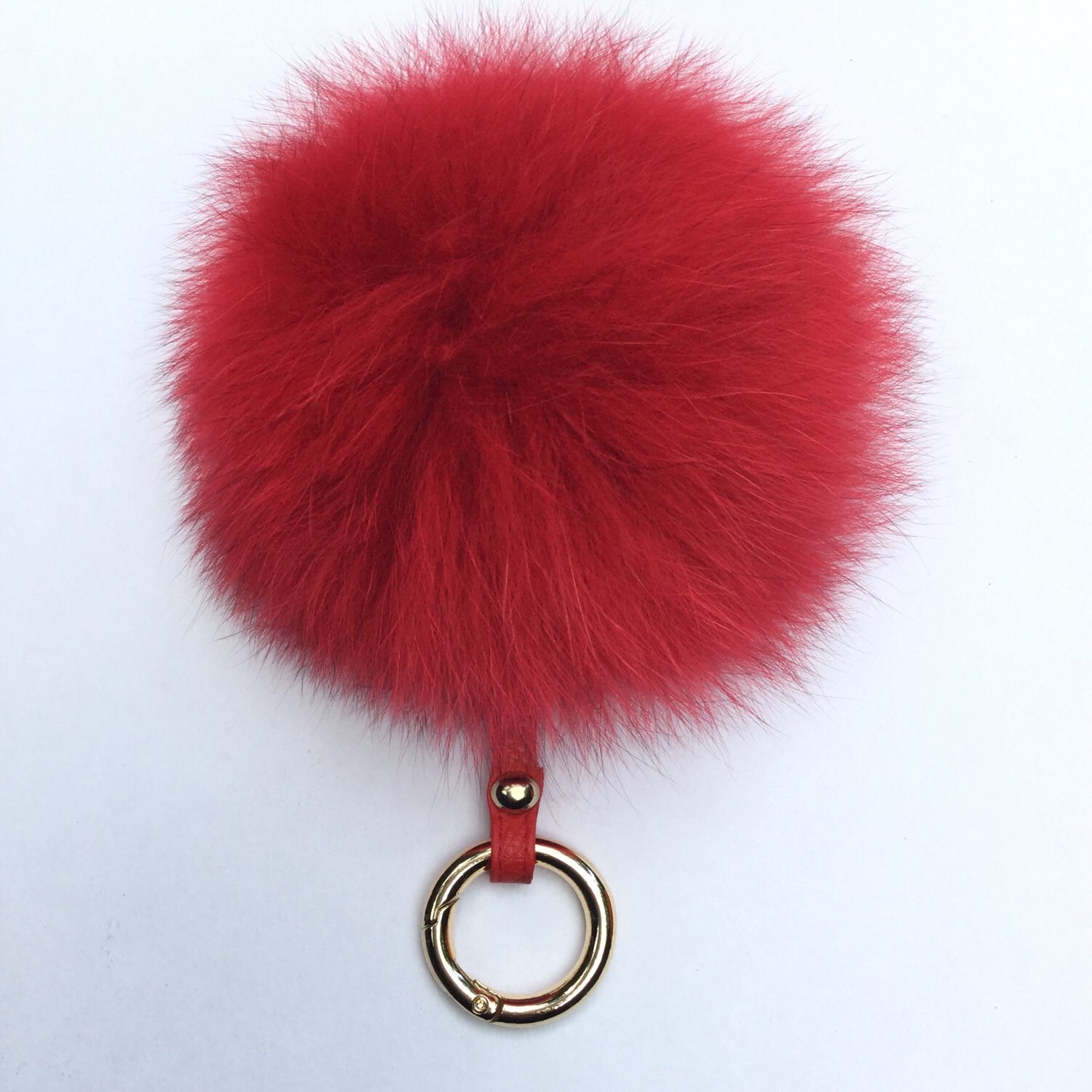 keychain pom pom keychain charm YogaStudio55 Fur ballkeyring fur pom pom by bag fur